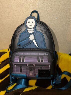 Loungefly Halloween Michael Myers Mini Backpack in Black and Blue